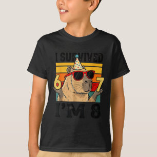 8. Geburtstag überlebt 67 8 lustige Capybara-Kind T-Shirt