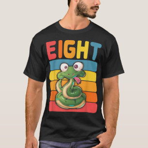 8. Geburtstag Vintage Schlange Lover Pet Reptile 8 T-Shirt