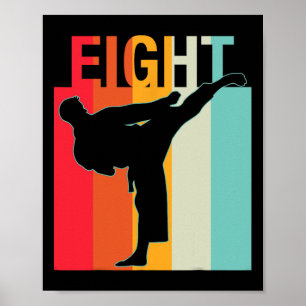 8. Geburtstagsgeschenke Karate Retro Taekwondo Poster