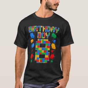 8. Geburtstagsmeisterbauer 8 Jahre alter Blockbau T-Shirt