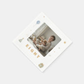 8. Geburtstagspapierteller mit Foto Serviette (Ecke)
