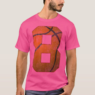 8. Geburtstagsparty Acht 8 Jahre alter Basketball- T-Shirt