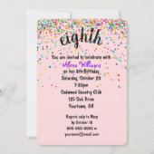 8. Geburtstagsparty Confetti Einladung (Vorderseite)
