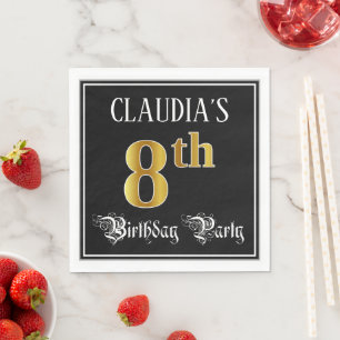 8. Geburtstagsparty - Extravagantes Drehbuch, Imit Serviette