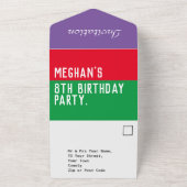 8. Geburtstagsparty in einer Einladung (Außenbereich)