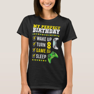 8. Geburtstagsparty perfekt für Gamer 8 Jahre alt T-Shirt