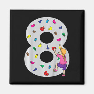 8. Geburtstagsparty-Torte Klettern Kletterer Klett Magnet