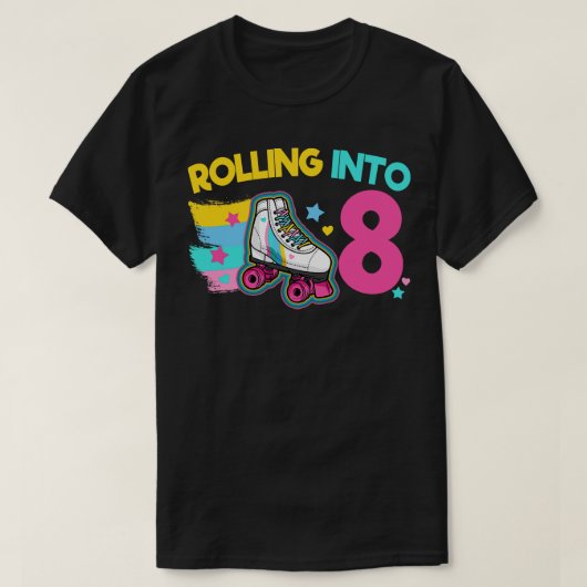 8. Geburtstagsroller Skate 1 T-Shirt (Design vorne)