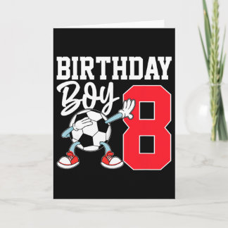 8. Geburtstagsshirt für Jungen Fußball Acht Ja Karte