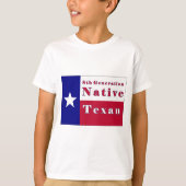 8. Generationgebürtige Texan-Flagge T-Shirt (Vorderseite)