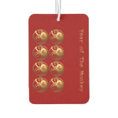 8 Glückliche Affen Chinesisches Neujahr 2016 Fresh Autolufterfrischer (Rückseite)