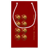 8 Goldene Affen Chinesisches Neujahr 2016 kleine B Kleine Geschenktüte (Rückseite)