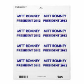 8 Großbuchstaben pro Blatt Mitt Romney (Vorne)