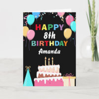 8. Happy Geburtstag farbenfrohe Balloons Kuchen sc