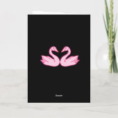 8. Hochzeit Jubiläum rosa Herzklopfen für ein Paar Karte (Rückseite)