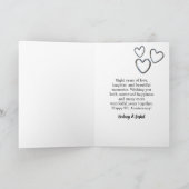 8. Hochzeit Jubiläum rosa Herzklopfen für ein Paar Karte (Innenseite)