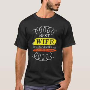 8. Hochzeitstag Beste Ehefrau seit 2. November T-Shirt