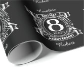 8. Hochzeitstag Bronze Geschenkpapier (Rolleneckpunkt)