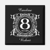 8. Hochzeitstag Bronze Magnet (Vorne)