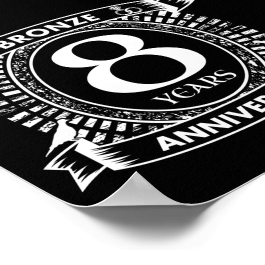 8. Hochzeitstag Bronze Poster (Ecke)