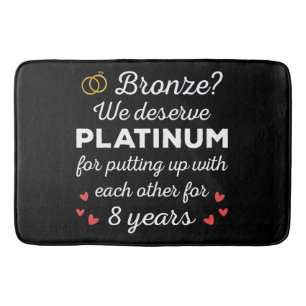 8. Hochzeitstag I - Bronze Funny Couple Badematte