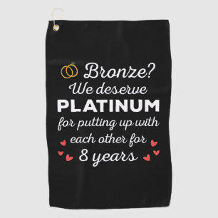 8. Hochzeitstag I - Bronze Funny Couple Golfhandtuch