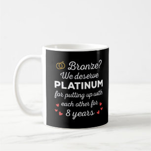 8. Hochzeitstag I - Bronze Funny Couple Kaffeetasse