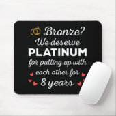 8. Hochzeitstag I - Bronze Funny Couple Mousepad (Mit Mouse)