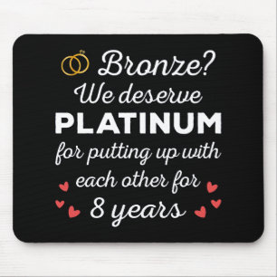 8. Hochzeitstag I - Bronze Funny Couple Mousepad