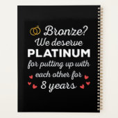 8. Hochzeitstag I - Bronze Funny Couple Planer (Rückseite)