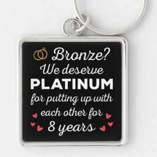 8. Hochzeitstag I - Bronze Funny Couple Schlüsselanhänger