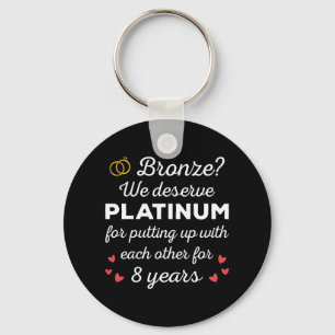 8. Hochzeitstag I - Bronze Funny Couple Schlüsselanhänger