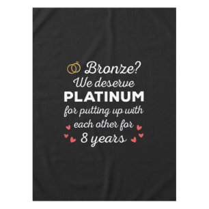 8. Hochzeitstag I - Bronze Funny Couple Tischdecke