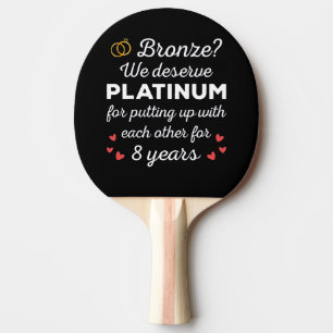 8. Hochzeitstag I - Bronze Funny Couple Tischtennis Schläger