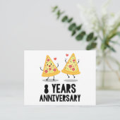 8. Hochzeitstag Postkarte (Stehend Vorderseite)