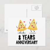 8. Hochzeitstag Postkarte (Vorne/Hinten)