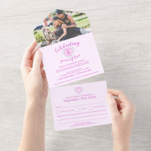 8. Hochzeitstag RSVP zweifarbiger Turmalin All In One Einladung