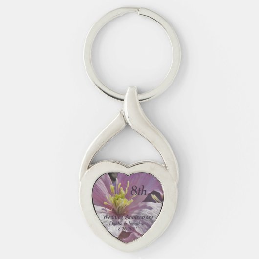 8. Hochzeitstag Schlüsselanhänger (Vorderseite)