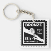 8. Hochzeitstag traditionelles Geschenk Bronze Schlüsselanhänger (Vorderseite)
