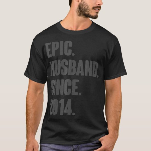 8. Hochzeitstipendium für Ihm epischen Ehemann S T-Shirt (Vorderseite)