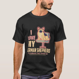 8 Ich liebe meinen deutschen Schäferhund, es sind T-Shirt