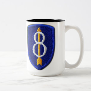 8. Identifikation Infanterie Inf Div. untersucht Zweifarbige Tasse