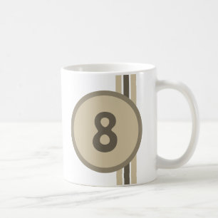 8 in beige auf Sand mit Streifen Kaffeetasse