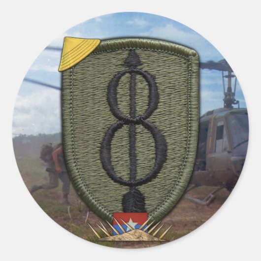 8. Infanterieabteilung vietnam War Patch Aufkleber (Vorderseite)