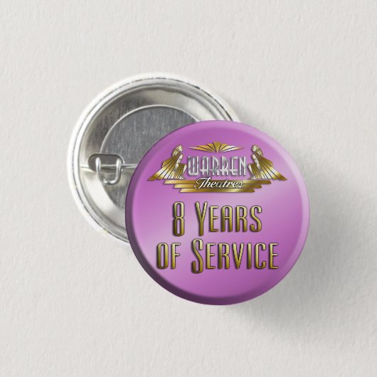 8 Jahr-Button Button (Vorne & Hinten)