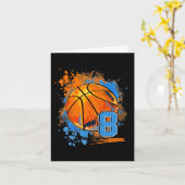 8 Jahre alt 8. Geburtstag Basketball Karte (Gelbe Blume)