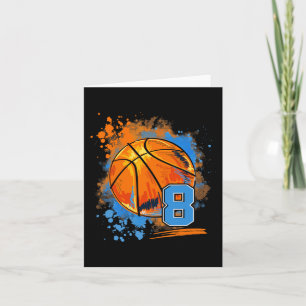 8 Jahre alt 8. Geburtstag Basketball Karte
