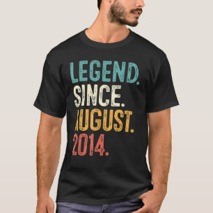 8 Jahre alt 8. Geburtstag Junge Legende seit 2. Au T-Shirt