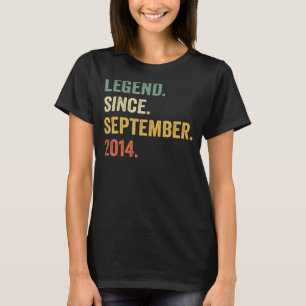 8 Jahre alt 8. Geburtstag Legende seit 2. Septembe T-Shirt