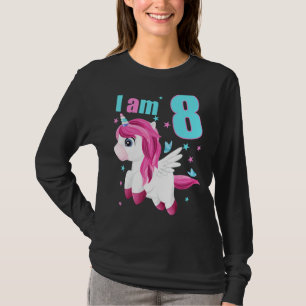 8 Jahre alt 8 Geburtstagsoutfit Boy Girl Unicorn T-Shirt